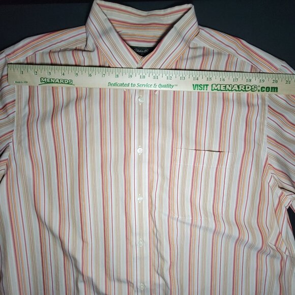 Eddie Bauer Relaxed Fit Mens Red Orange and Brown Button Up Shirt Size XL - Picture 8 of 10